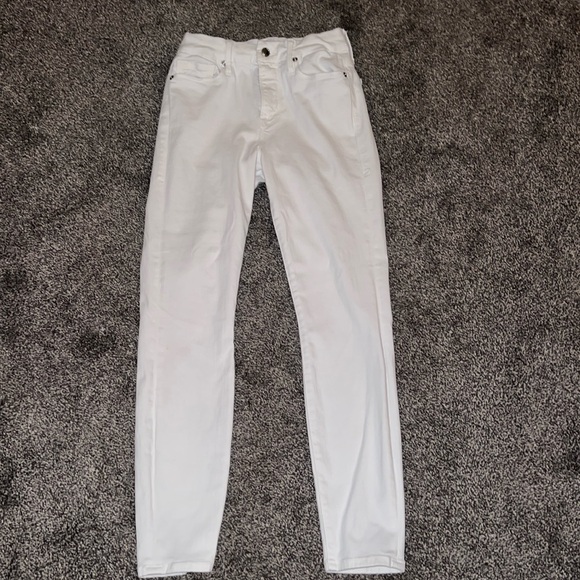 Good American Good Legs Crop High Rise Skinny Stretch Denim white. NWOT. - Picture 6 of 17